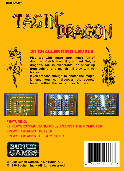 Tagin' Dragon (Homebrew) — Box back
